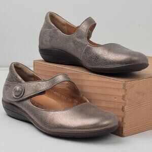 Mephisto Women’s Odalys Air-Jet Silver Mary Jane Shoes Size 6.5